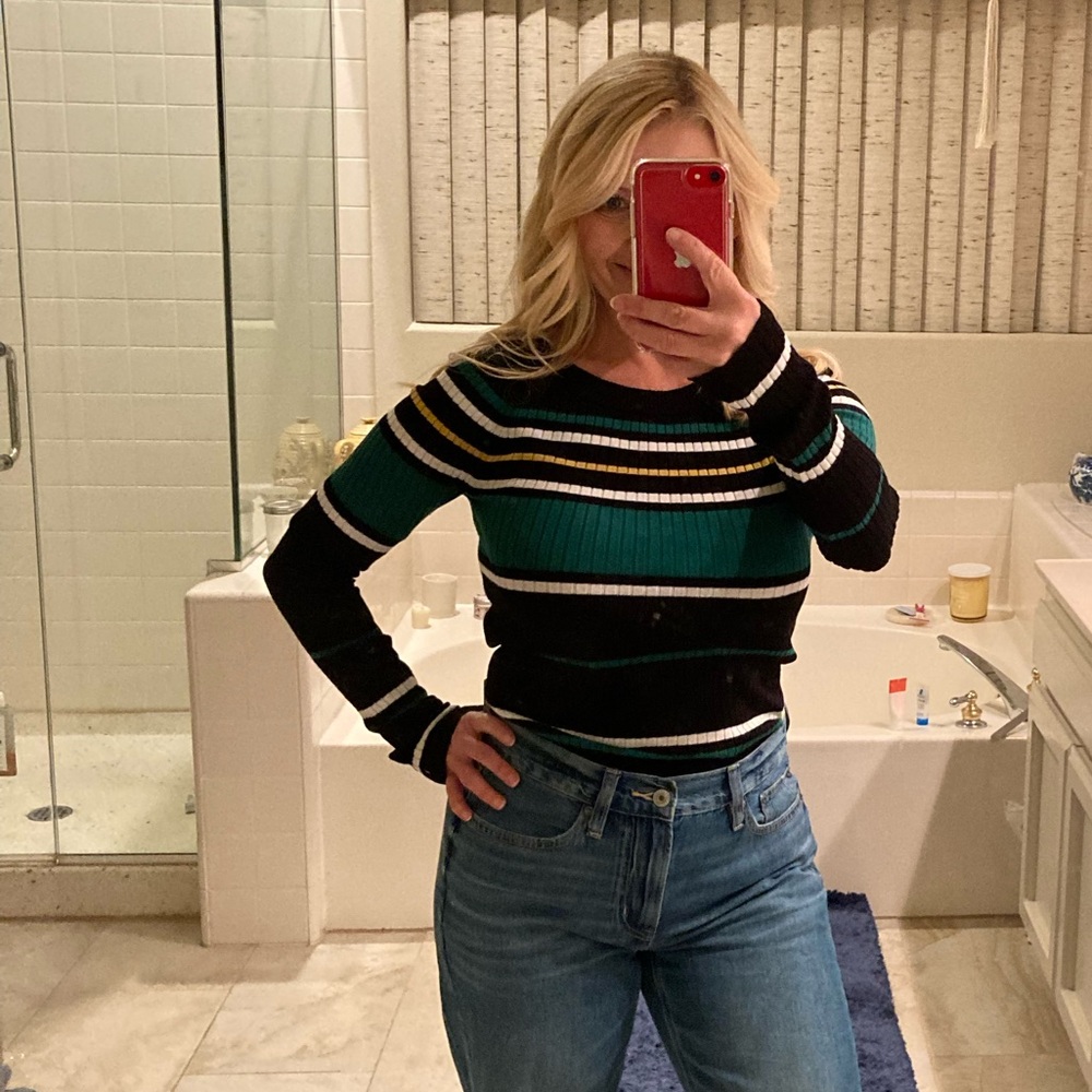 Cute striped Express sweater! Size small